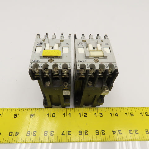 Allen Bradley 700DC-F400 Contactor Relay 660VAC 300VDC Max 24VDC Coil Lot Of 2