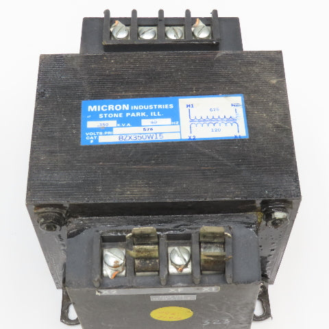 Micron BZX350W15 575V Pri .350kVa 120V Sec. Control Transformer