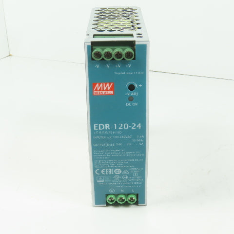 Mean Well EDR-120-24 24V DC 5A Power Supply 100-240VAC Input