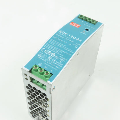 Mean Well EDR-120-24 24V DC 5A Power Supply 100-240VAC Input