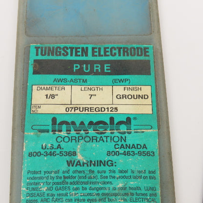 Inweld 07PUREGD125 1/8" x 7" Electrode Lot Of 7