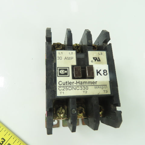 Cutler-Hammer C25DNC330 30A Contactor 208-240V Coil