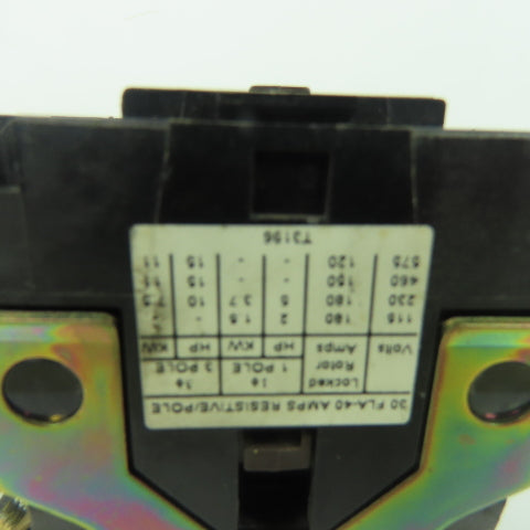 Cutler-Hammer C25DNC330 30A Contactor 208-240V Coil