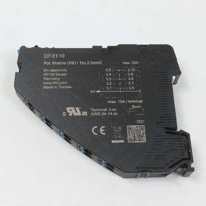 IFM DF3110 Distribution Module For Ground Potential 18-30V DC