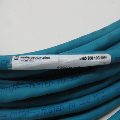 Lumberg 0985 806 100/10M Double Ended Ethernet CAT 5e Cables 10m 2m Lot Of 2