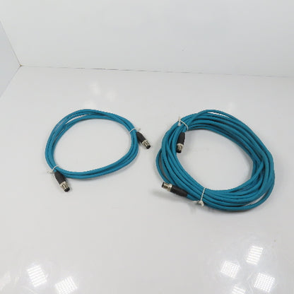 Lumberg 0985 806 100/10M Double Ended Ethernet CAT 5e Cables 10m 2m Lot Of 2
