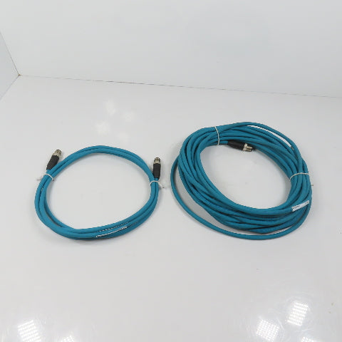 Lumberg 0985 806 100/10M Double Ended Ethernet CAT 5e Cables 10m 2m Lot Of 2