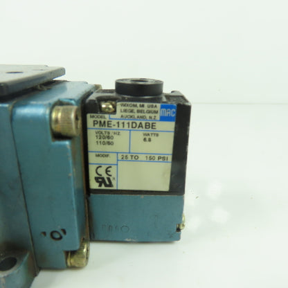 MAC 6521B-211-PM-111DA 2 Position Pneumatic Directional Valve 110/120V Coil