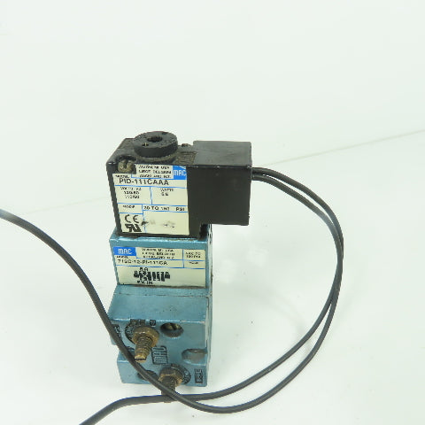 MAC 712C-12-PI-111CA 4-Way Solenoid Valve 110/120V Coil 20-150PSI 1/4" NPT
