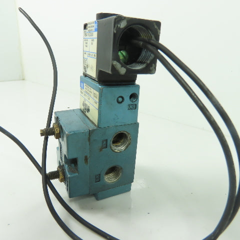 MAC 712C-12-PI-111CA 4-Way Solenoid Valve 110/120V Coil 20-150PSI 1/4" NPT