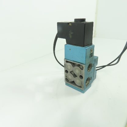 MAC 712C-12-PI-111CA 4-Way Solenoid Valve 110/120V Coil 20-150PSI 1/4" NPT