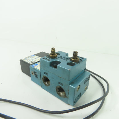 MAC 712C-12-PI-111CA 4-Way Solenoid Valve 110/120V Coil 20-150PSI 1/4" NPT