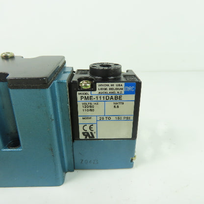 MAC 6241C-211-PM-111DA Solenoid Valve 150PSI 110/120V Coil