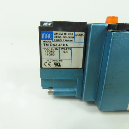 MAC <-- 82A-BC-000-TM-DAAP-1DA Solenoid Valve 150PSI 110/120V Coil