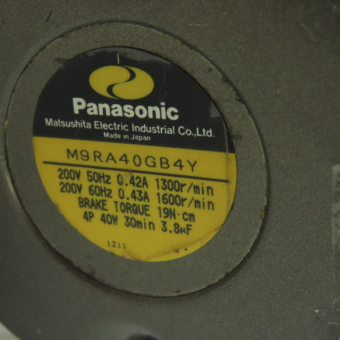 Panasonic M9RA40GB4Y Reversible Electromagnetic Brake Motor 200V 1600RPM