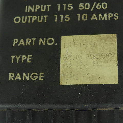 ISSC 1214-1-G-B Kanson Motion Detector .06-10 Sec 115V