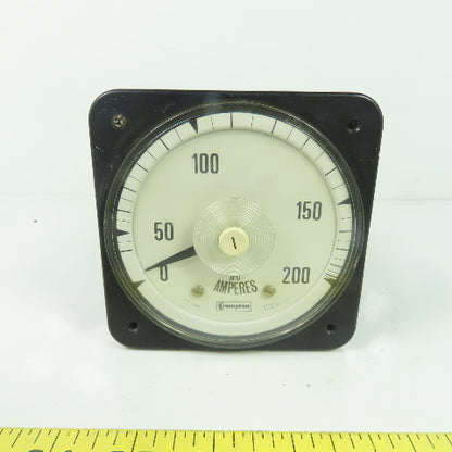 Crompton 08AA LSRL 0-200 Panel Mount Meter Gauge Type 077