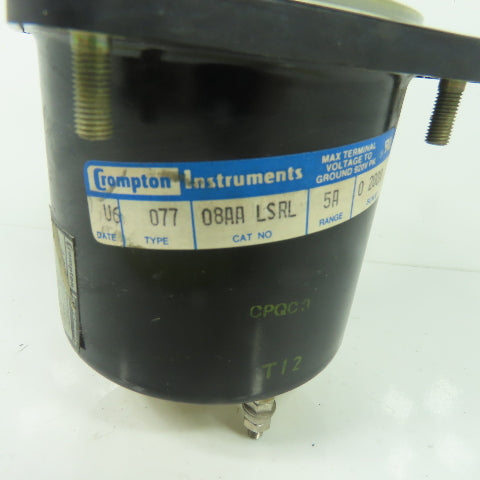 Crompton 08AA LSRL 0-200 Panel Mount Meter Gauge Type 077
