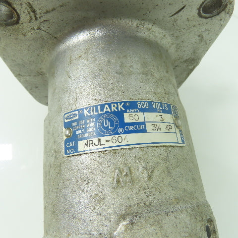 Killark WRJL-604 4-Pole Pin & Sleeve 600V 60A 3Ph
