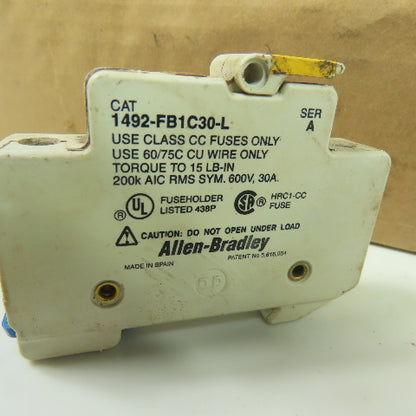 Allen Bradley 1492-FB1C30-L Ser A Fuse Holder 30A 600V Lot Of 23