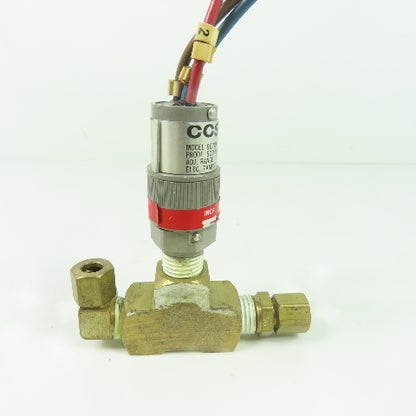 CCS 607GK1 Pressure Switch 500PSIG Proof 120/250VAC 28VDC 4-22PSIG Range