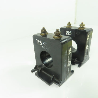 Instrument 2 SFT-750 Ratio 75:5 Current Transformer 50-400HZ 600V Lot Of 2