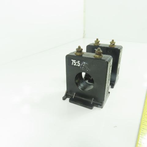 Instrument 2 SFT-750 Ratio 75:5 Current Transformer 50-400HZ 600V Lot Of 2