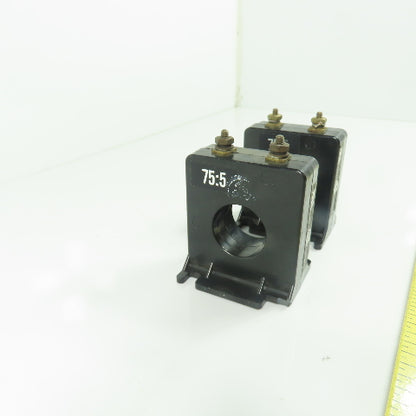 Instrument 2 SFT-750 Ratio 75:5 Current Transformer 50-400HZ 600V Lot Of 2