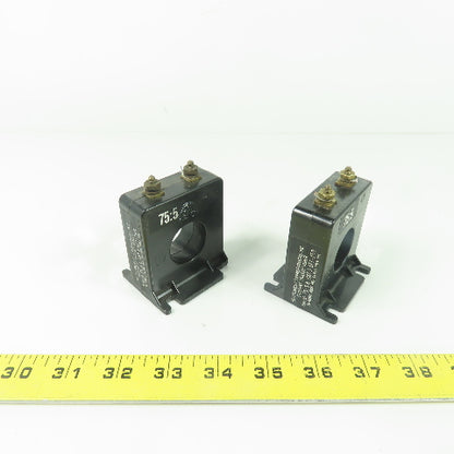 Instrument 2 SFT-750 Ratio 75:5 Current Transformer 50-400HZ 600V Lot Of 2