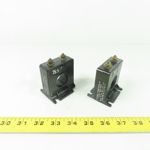 Instrument 2 SFT-750 Ratio 75:5 Current Transformer 50-400HZ 600V Lot Of 2