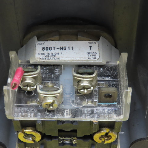 Allen Bradley 800T-HG11 Electrical Enclosure Cover W/ 2 Position Selector Switch