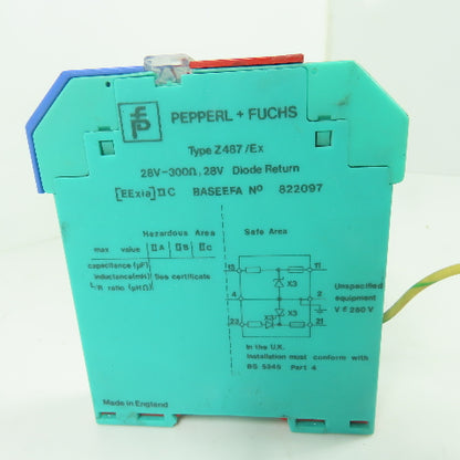 Pepperl + Fuchs Z487/Ex Baseefa EX822097 Switch Isolator 28V