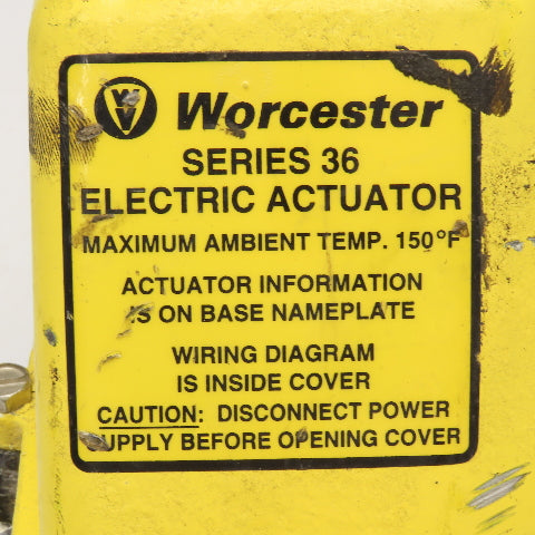 Worcester Series 36 Model 10 36 Electronic Valve Actuator 120V
