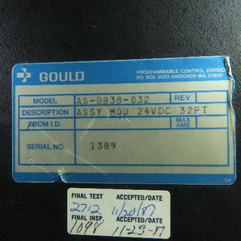 Gould AS-B838-032 24 VDC Output Module 32PT
