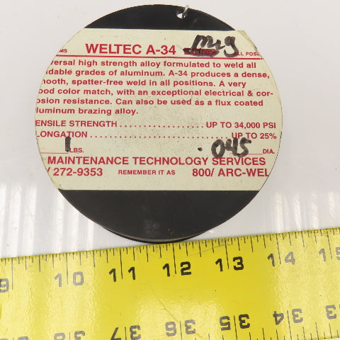 Weltec A-34 .045 MiG Welding Wire Spool 1Lbs.