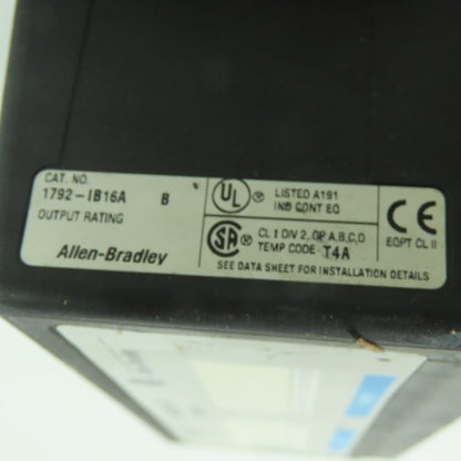 Allen Bradley 1792-IB16A Armor Block I/O Module 10-30VDC Input