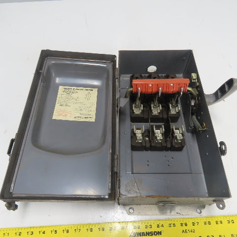 Square D H 86352 60A Single Throw Fusible Safety Disconnect Switch 240VAC 3Ph
