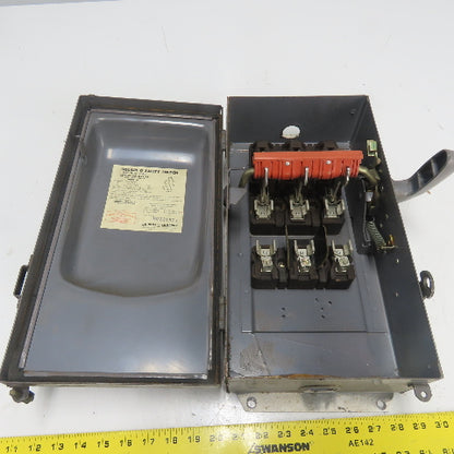 Square D H 86352 60A Single Throw Fusible Safety Disconnect Switch 240VAC 3Ph