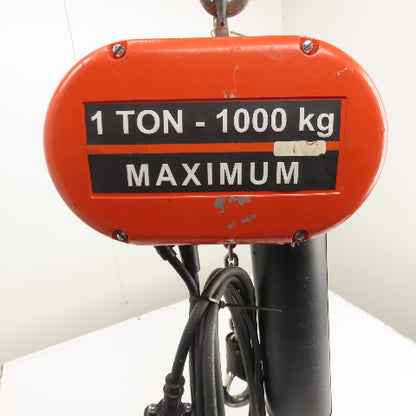 CM Lodestar Model L 1 Ton 2000LB Electric Chain Hoist 20' Lift 16FPM 230/460V