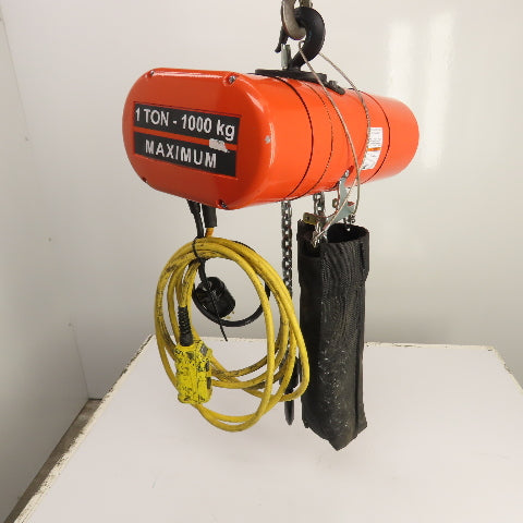 CM Lodestar Model L 1 Ton 2000LB Electric Chain Hoist 20' Lift 16FPM 230/460V