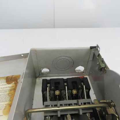 Thomas Betts HD361-TB 30A Fusible Safety Disconnect Switch 600V Type 1 Encl.
