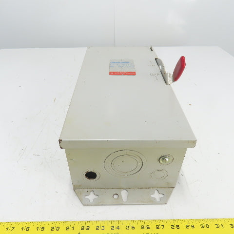 Thomas Betts HD361-TB 30A Fusible Safety Disconnect Switch 600V Type 1 Encl.