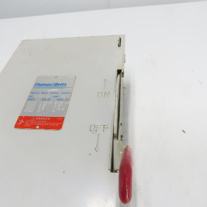 Thomas Betts HD361-TB 30A Fusible Safety Disconnect Switch 600V Type 1 Encl.