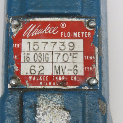 Waukee MV-6 Natural Gas Flo-Meter 16 OSIG 70°F .62 SG 3/4"NPT 0-150CFH