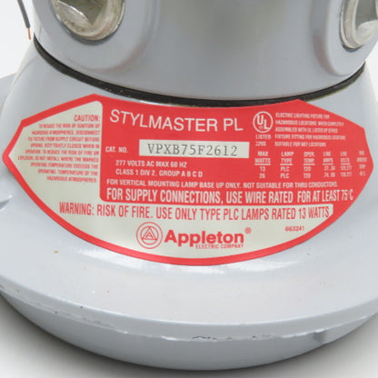 Appleton VPXB75F2612 Stylmaster PL 120/277V Hazardous Location Light Fixture