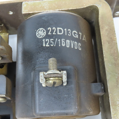 General Electric 22D13G7A Contactor Relay 125/160V DC Coil