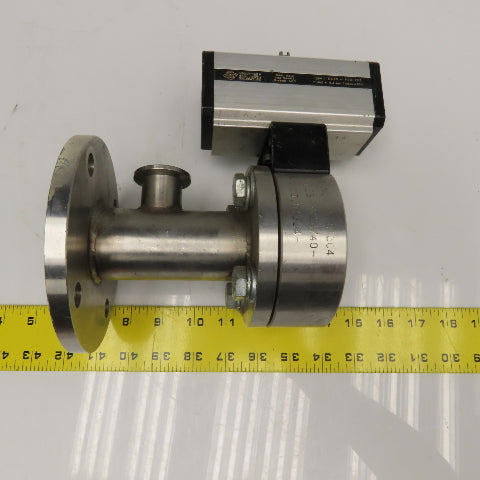 40mm Stainless Steel Vacuum Flange Mount Ball Valve W/ Actuator