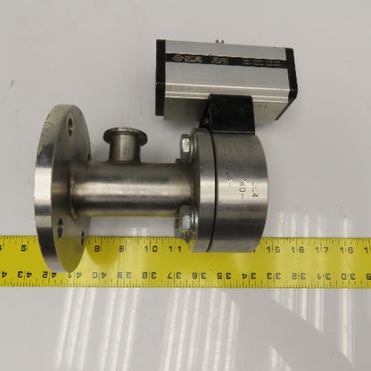 40mm Stainless Steel Vacuum Flange Mount Ball Valve W/ Actuator