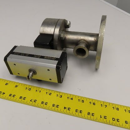 40mm Stainless Steel Vacuum Flange Mount Ball Valve W/ Actuator