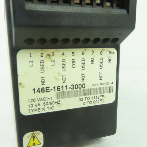 Watlow 146E-1611-3000 Temperature Controller 120VAC 32 - 1112°F 0-600°C